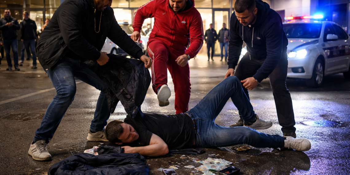 Război în mall, sub ochii tuturor. Bărbat bătut și jefuit de trei handrălăi din Pătrăuți, lăsați liberi după 24 de ore. I-au luat un pantof și vesta cu tot cu telefon, țigări și 6.000 de lei