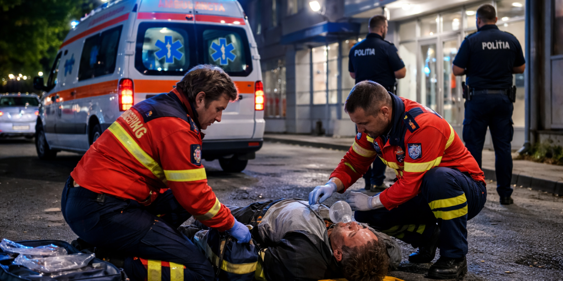 Bărbat de 38 de ani, găsit inconștient pe stradă, în Suceava. Transportat în comă alcoolică la spital