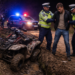 Urmărire după un individ beat pe ATV, care a avut chef să se ia la întrecere cu polițiștii. ”Deșteptul” din Botoșani a rămas împotmolit într-un șanț de pe marginea unui drum din Zvoriștea