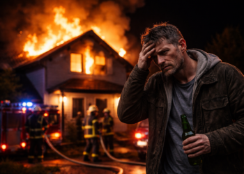 Beat și supărat că soția l-a părăsit, un bărbat din Bosanci și-a incendiat locuința. A ajuns la Psihiatrie