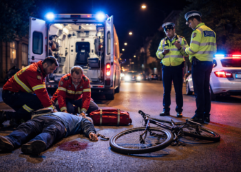 Alcoolul l-a trântit la pământ. Un biciclist din Rădăuți a ajuns la spital după ce s-a dezechilibrat