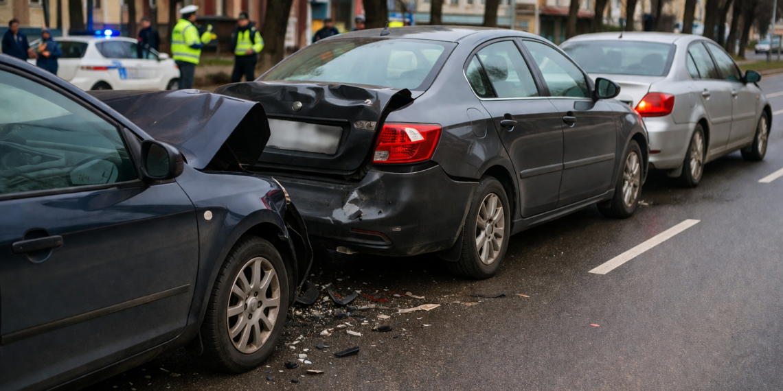 Accident în lanț pe Calea Unirii, provocat de un șofer beat