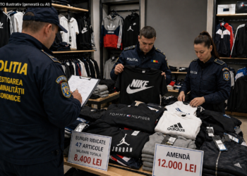 Amendă de 12.000 de lei pentru un magazin din Câmpulung Moldovenesc care vindea haine ”de firmă”. Articole în valoare de 8.400 de lei, ridicate de polițiști