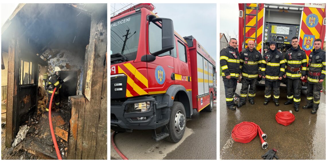 Casă cuprinsă de flăcări în Baia după ce proprietarul a făcut focul în sobă