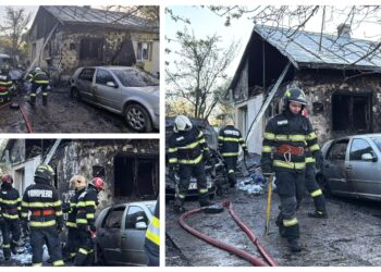 Incendiu la o gospodărie din Moara, după ce panoul electric a luat foc. Două minore s-au autoevacuat la timp