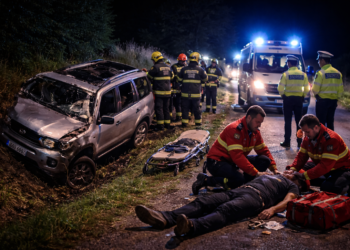 Tânăr fără permis, reținut pentru 24 de ore, după ce s-a răsturnat cu mașina la Ulma. În autoturism se aflau cinci pasageri, majoritatea minori