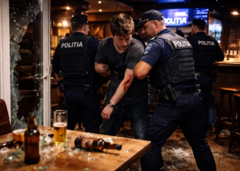 Scandal violent într-o cafenea din Câmpulung Moldovenesc. Tânăr beat, internat la Psihiatrie și apoi reținut