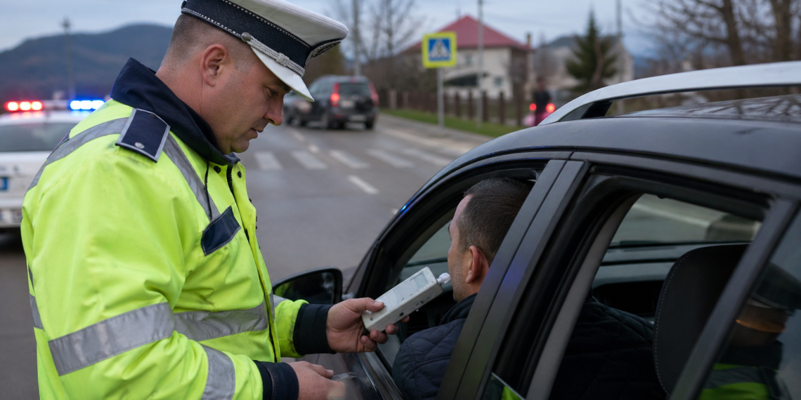 Amendă de peste 5.600 de lei și dosar penal pentru un șofer cu 1,22 mg/l alcool pur în aerul expirat, care nu a acordat prioritate pietonilor pe o stradă din centrul Cajvanei