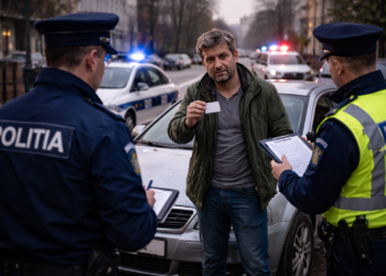 A lovit o mașină și a încercat să se facă nevăzut pe străzile din Suceava. Oprit de polițiști, a încercat să-i păcălească cu o identitate falsă. Șoferul avea permisul suspendat