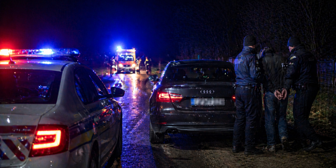 Șofer beat, în zig-zag pe șosea, a fugit 3 kilometri de poliție. A ajuns la spital în cătușe