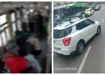 Pasagerii dintr-un autobuz TPL, puși la podea de o frână bruscă. Șoferița mijlocului de transport a evitat coliziunea cu o ”deșteaptă” care i-a tăiat calea