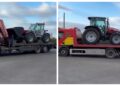 Utilaje furate din Bulgaria, descoperite la Dărmănești. Tractor și încărcător frontal de 190.000 de euro, ridicate de polițiști