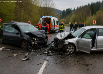 Șofer beat criță, implicat într-un accident frontal la Mironu. O fetiță de 5 ani, aflată într-o mașină care circula regulamentar, a ajuns la spital