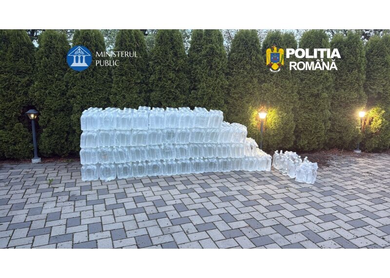 Aproape 8 tone de alcool de contrabandă, în valoare de circa 900.000 de lei, confiscat în urma a trei percheziții efectuate în zona Rădăuți. Două mașini au fost ridicate de polițiști
