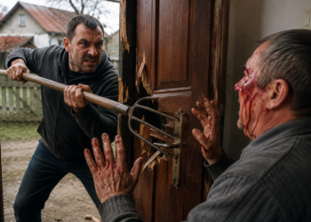 Bărbatul din Frasin care i-a spart ușa vecinului cu furca, l-a rănit și l-a amenințat că nu se lasă până nu-l omoară a fost trimis acasă după 24 de ore de arest. Procurorii l-au plasat sub control judiciar