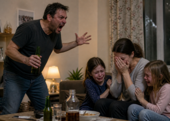 ”Curajos” cu familia, după câteva pahare. Un vicovean și-a încordat mușchii în fața soției și a celor două fiice, pe care le-a agresat și amenințat