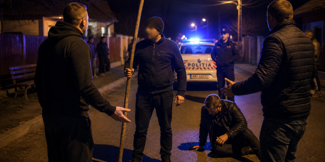 Bătaie în centrul satului Bănești. Tată și fiu reținuți după ce au agresat doi bărbați cu parul