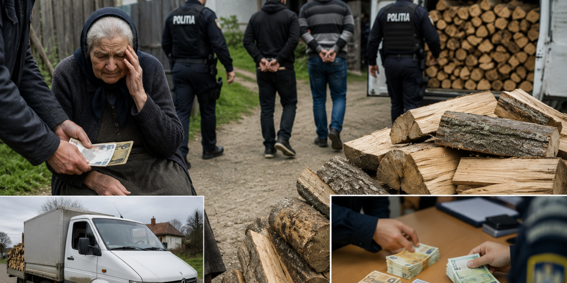 Percheziții la doi șarlatani din Horodnic de Sus, după ce au păcălit o bătrână să dea 4.000 de lei pe lemne de foc ce valorau de aproape șase ori mai puțin