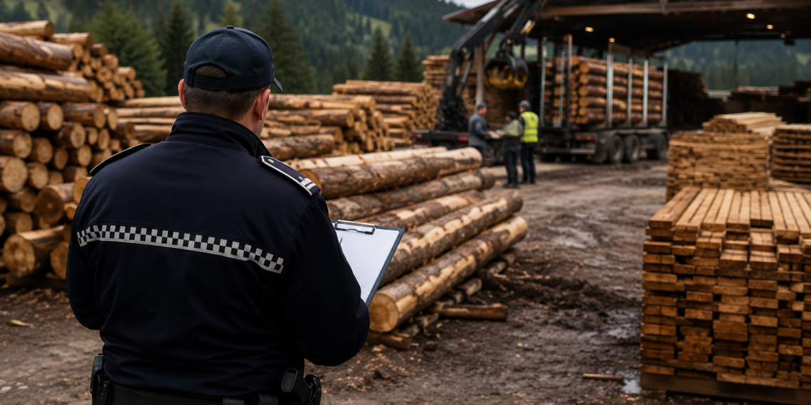 Amenzi usturătoare pentru două firme din domeniul forestier, după ce au fost ”călcate” de polițiști. Controalele au scos la iveală diferențe între stocul fizic și cel scriptic