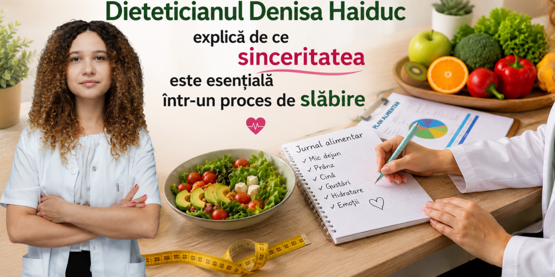Dieteticianul Denisa Haiduc explică de ce sinceritatea este esențială într-un proces de slăbire