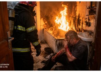 Bărbat din Suceava, ajuns la spital cu mâinile arse după un incendiu izbucnit în baia apartamentului. Încercase să arunce în cadă uleiul aprins din tigaie
