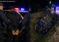 Ronaldo din Dornești, reținut pentru 24 de ore după ce s-a răsturnat cu BMW-ul într-un șanț, pe centura Rădăuțiului. A fugit cu prietenii și a abandonat mașina