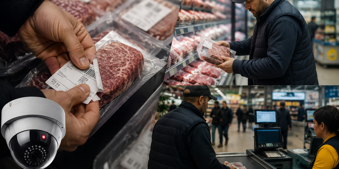 Camerele l-au dat de gol! Un bazarist și-a aflat pedeapsa după ce a schimbat etichetele la raionul de carne din Metro. A plecat cu vrăbioară Wagyu de peste 1.200 de lei plătind doar 69 de lei