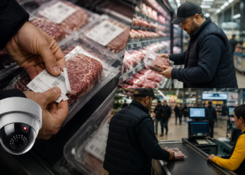 Camerele l-au dat de gol! Un bazarist și-a aflat pedeapsa după ce a schimbat etichetele la raionul de carne din Metro. A plecat cu vrăbioară Wagyu de peste 1.200 de lei plătind doar 69 de lei