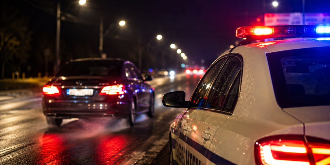 Urmărire în miez de noapte. Un șofer beat s-a întrecut cu polițiștii prin Suceava și Salcea, gonind cu peste 140 km/h