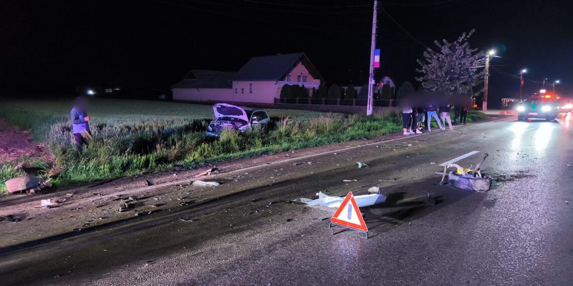 Un șofer rupt de beat, din Dumbrăveni, a intrat pe contrasens și a băgat trei oameni în spital, la Bădeuți