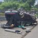 Alcoolul l-a ”ajutat” pe un tânăr să-și pună Q5-ul cu ”burta-n sus” la Brodina. În mașina cu numere de UK, fără RCA, se aflau trei pasageri