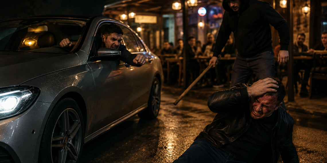 Tânăr reținut după ce a atacat un bărbat de două ori în doar câteva minute. Mai întâi l-a lovit cu pumnul din Mercedes, apoi s-a întors cu un par și l-a bătut pe terasa unui bar din Siret