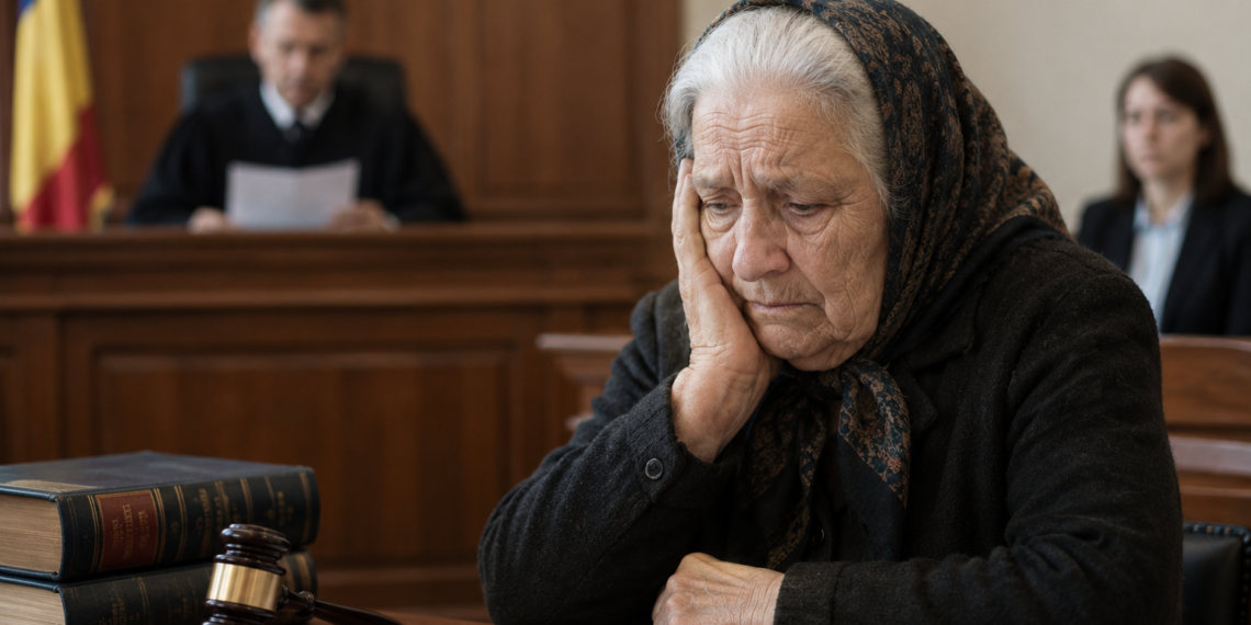 Pensionară de 85 de ani, condamnată după ce a mințit de două ori în fața judecătorilor pentru a-i ajuta pe doi inculpați. Cei doi erau judecați pentru înșelăciune