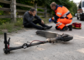 Amendă usturătoare pentru un bărbat de 48 de ani după ce a căzut cu trotineta electrică. Avea o alcoolemie de 1,32 mg/l în aerul expirat
