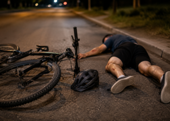 Biciclist beat, rănit după ce a căzut pe o stradă din Suceava, la miezul nopții. Avea o alcoolemie de 0,86 mg/l în aerul expirat