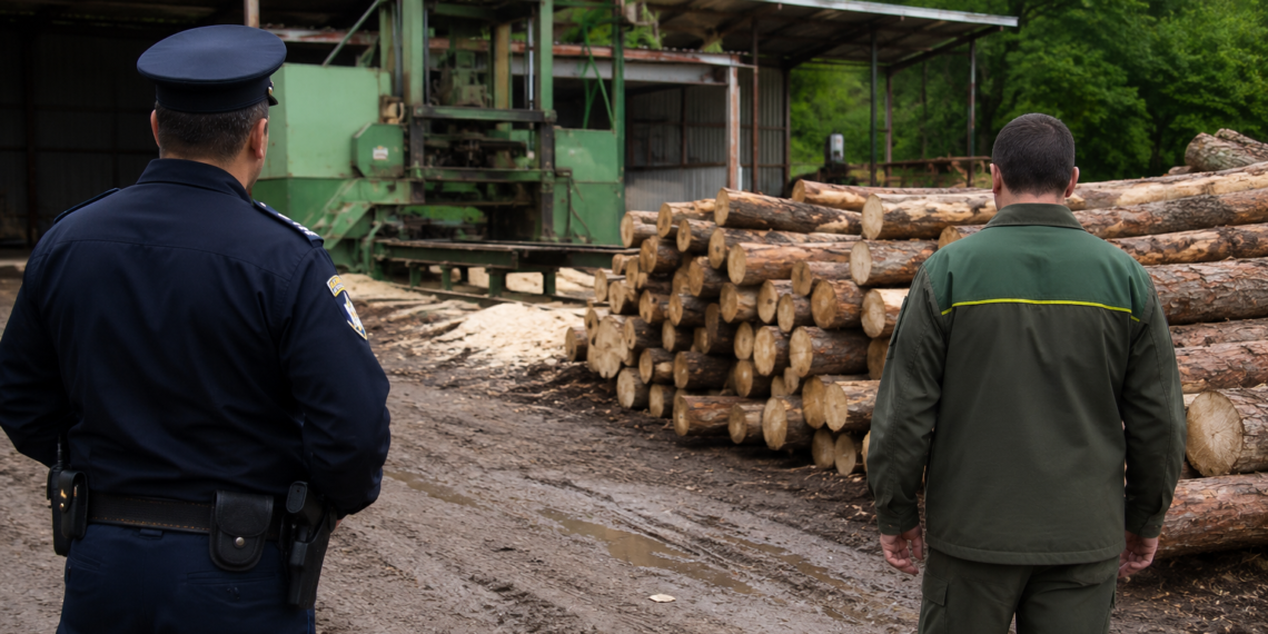 Controale pe linie silvică în zona Mălini. Polițiștii au dat nouă amenzi rutiere, au reținut un certificat de înmatriculare și au confiscat 10 metri cubi de lemn de la o firmă din Slatina