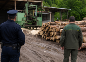 Controale pe linie silvică în zona Mălini. Polițiștii au dat nouă amenzi rutiere, au reținut un certificat de înmatriculare și au confiscat 10 metri cubi de lemn de la o firmă din Slatina