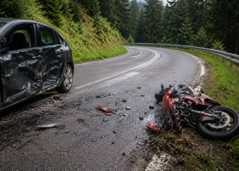 Doi soți germani, răniți în Pasul Trei Movile după ce un șofer spaniol a pătruns pe contrasens și le-a lovit motocicleta