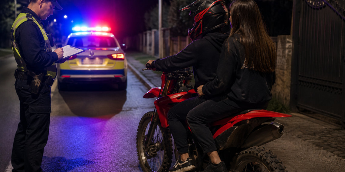 Minoră de 16 ani, urmărită de polițiști după ce a fugit cu o motocicletă neînmatriculată. O adolescentă de 17 ani era pasageră