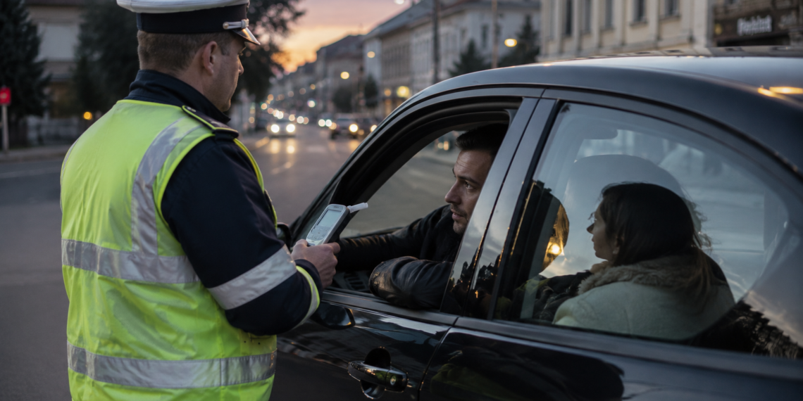 A băut aproximativ un litru de bere dintr-un PET de 2 litri și s-a urcat la volan. Șoferul, care își plimba soția prin Siret, a fost oprit de polițiști în centrul orașului