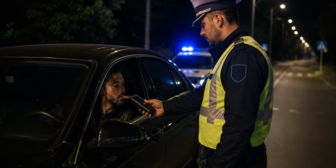 Șofer prins băut la volanul unui Mercedes în Poieni-Solca. Le-a spus polițiștilor că băuse trei beri și două pahare de țuică înainte să plece spre casă