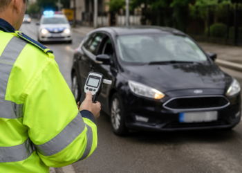 Șofer din Suceava, prins beat la volan, în fața magazinului DanyGry, deși avea permisul suspendat pentru conducere sub influența alcoolului