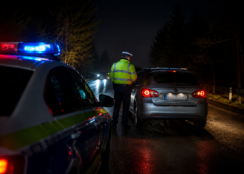 Reținut după ce a fost prins la volan fără permis, cu numere false și expirate de aproape opt ani