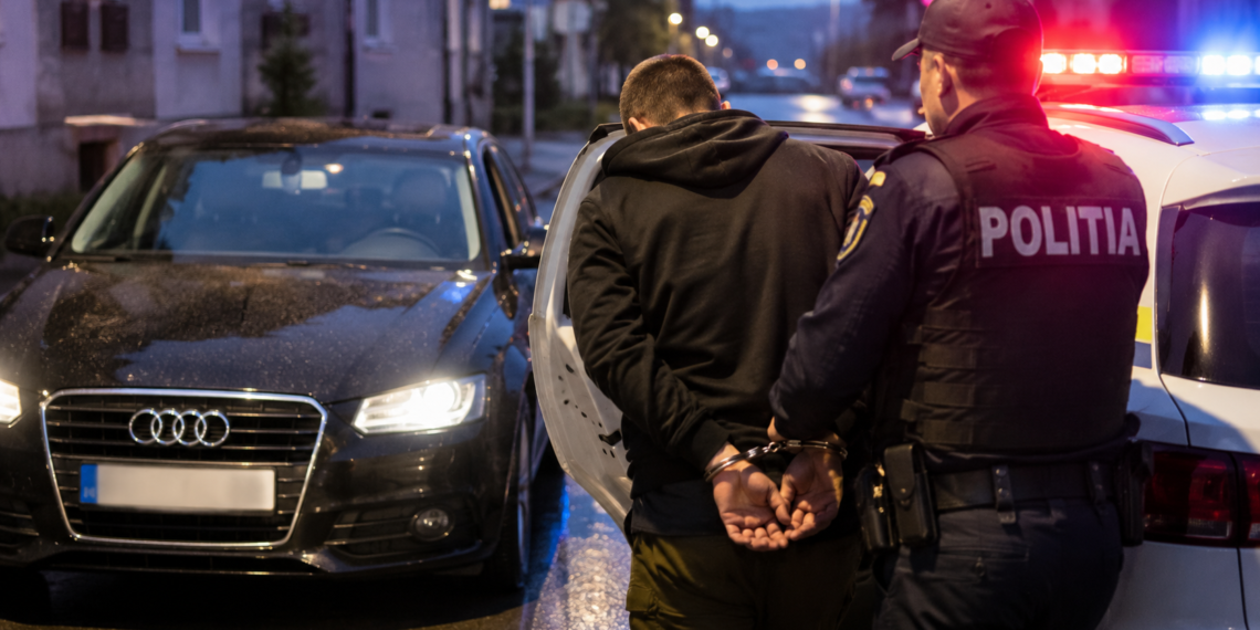 De la volan, direct în arest. Bărbat fără permis, prins rupt de beat la volanul unui Audi cu numere false, ”cazat” 24 de ore în beciul IPJ Suceava
