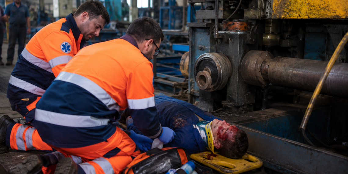 Tânăr de 26 de ani, rănit după ce și-a prins capul într-un utilaj la o fabrică de țevi din Baia