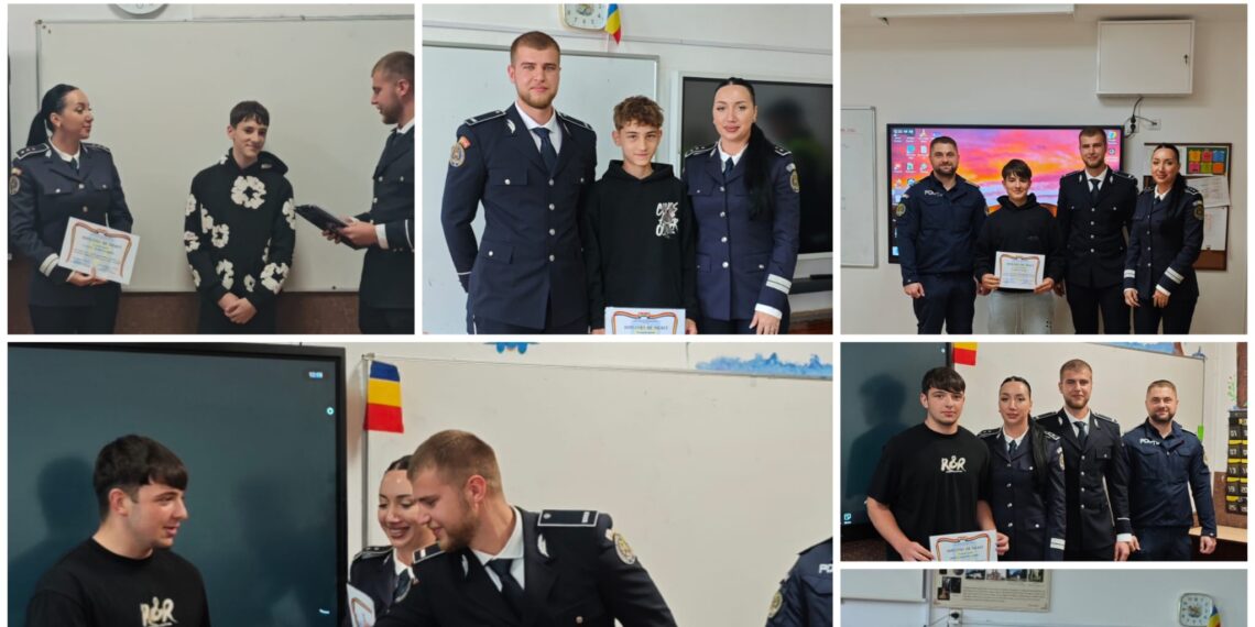 Șase adolescenți din Suceava, premiați de polițiști după ce au urmărit și ajutat la prinderea unui tâlhar care a atacat o femeie de 80 de ani