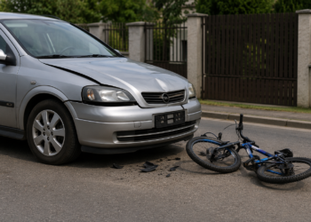 Copil de 5 ani, rănit după ce a ieșit cu bicicleta dintr-o curte și a fost lovit de o mașină, la Gura Humorului