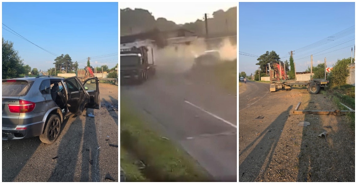 Tragic accident rutier la Soloneț. Un ”englez” din Părhăuți, băut la volanului unui BMW X5 cu volan pe dreapta, și-a ucis prietenul după ce s-a înfipt în remorca unui TIR