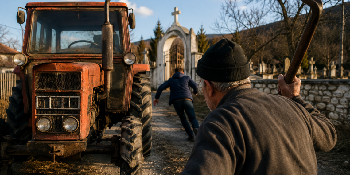 Bărbat de 72 de ani, condamnat DEFINITIV după ce a urmărit un consătean cu tractorul și l-a lovit în cap cu un levier. Avea 0,57 mg/l alcool pur în aerul expirat și a refuzat probele de sânge