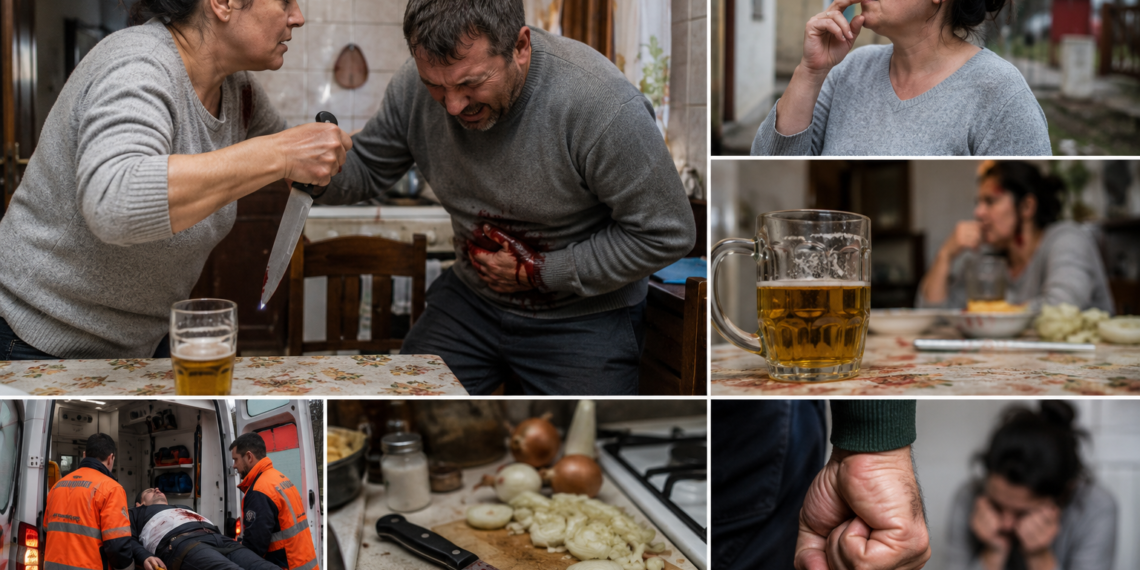 Suceveancă, condamnată la doi ani și șase luni de închisoare după ce și-a înjunghiat soțul, căruia îi reproșa că bea și fumează din banii ei. Bărbatul a primit o pedeapsă cu suspendare după ce și-a provocat soția cu doi pumni în cap și o lovitură cu dosul palmei. După atac, femeia a fumat o țigară, a băut o cană cu bere și a tăiat ceapă cu același cuțit